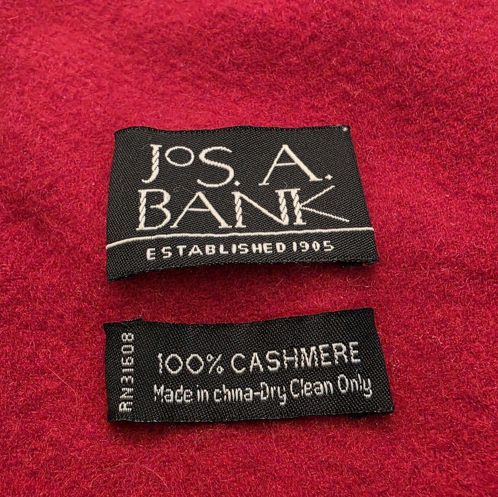 Jos. A. Bank Red Cashmere Scarf. Sku 15 - Picture 4 of 7